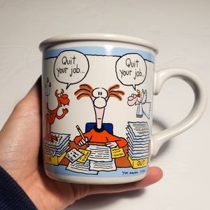 American Greeting Mug Quit Your Job Angel Devil Mug Funny Joke